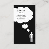 Carte De Visite bulle de pensée de code qr (Dos)