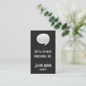 Carte De Visite Bulle de texte [3d] (Debout devant)