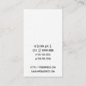 Carte De Visite Bulle de texte [3d] (Dos)
