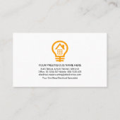 Carte De Visite Bulle d'électricien en or simple (Dos)