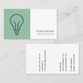 CARTE DE VISITE BULLE ÉLECTRIQUE GRAS DE LA MARINE VERTE (Devant / Derrière)