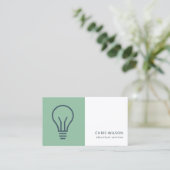 CARTE DE VISITE BULLE ÉLECTRIQUE GRAS DE LA MARINE VERTE (Debout devant)