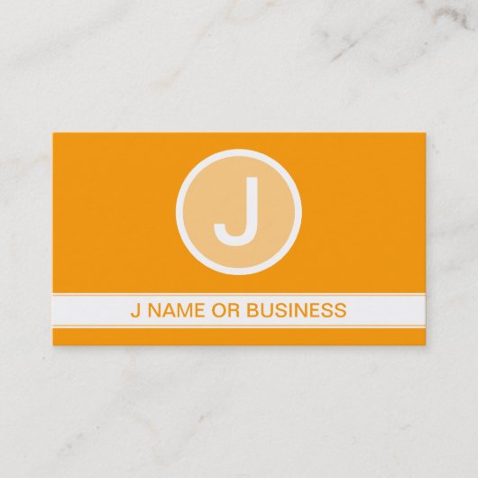 Carte De Visite bulle orange de base (Devant)
