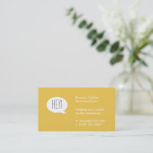 Carte De Visite Bulle parlante (jaune) (Debout devant)