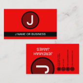 Carte De Visite bulle rouge de base (Devant / Derrière)