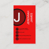 Carte De Visite bulle rouge de base (Dos)