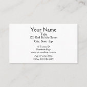 Carte De Visite Bulle rouge Swoosh (Dos)