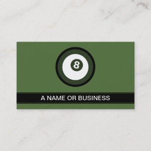 Carte De Visite bulle turquoise du billard