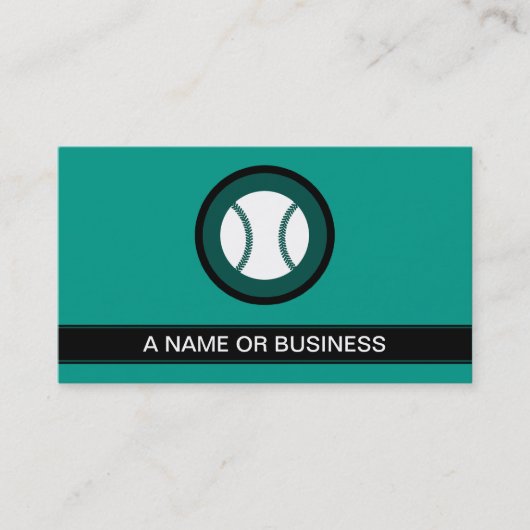 Carte De Visite bulle verte de mer de baseball (Devant)