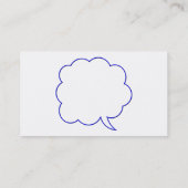 Carte De Visite Bulle vide #1 de la parole (Dos)