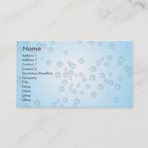 Carte De Visite Bulles - affaires