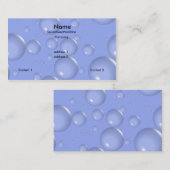 Carte De Visite Bulles bleu-clair (Devant / Derrière)