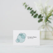 Carte De Visite Bulles - Bleu clair Vert (Debout devant)