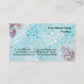 Carte De Visite Bulles bleues et blanches mignonnes (Dos)
