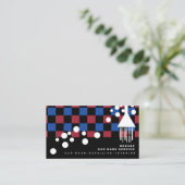 Carte De Visite Bulles Bleues Minimales Lave-Linge Lave-Linge Inté (Debout devant)