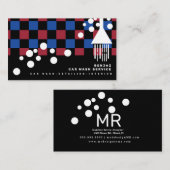 Carte De Visite Bulles Bleues Minimales Lave-Linge Lave-Linge Inté (Devant / Derrière)