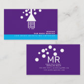 Carte De Visite Bulles bleues minimes Lave-auto Designer intérieur (Devant / Derrière)