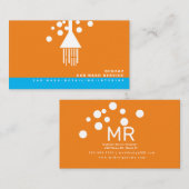 Carte De Visite Bulles bleues minimes Lave-auto Designer intérieur (Devant / Derrière)