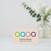 Carte De Visite Bulles conversations | Communications | Marketing (Debout devant)