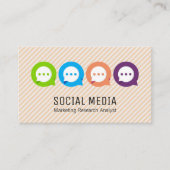 Carte De Visite Bulles conversations | Communications | Marketing (Devant)