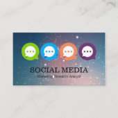 Carte De Visite Bulles conversations | Communications | Réseau (Devant)