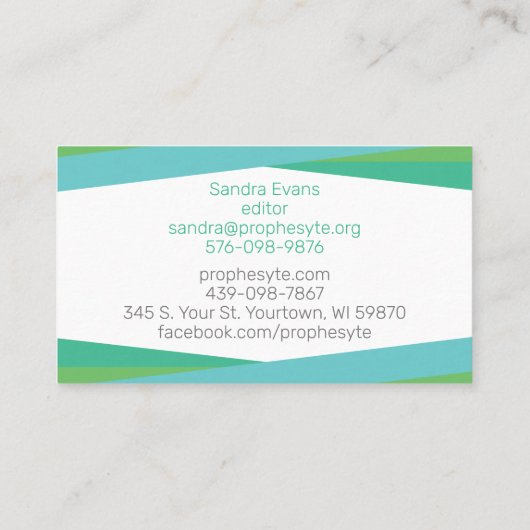 Carte De Visite Bulles Conversations de Trinité (Dos)