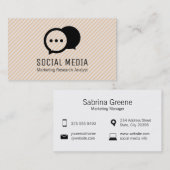 Carte De Visite Bulles conversations | Groupe | Tracées (Devant / Derrière)