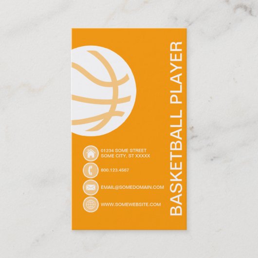 Carte De Visite Bulles de BASKETBALL (Devant)
