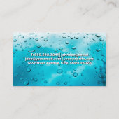 Carte De Visite Bulles de lavage de voiture | Perles d'eau (Dos)
