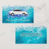 Carte De Visite Bulles de lavage de voiture | Perles d'eau (Devant / Derrière)