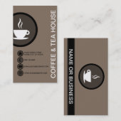 Carte De Visite Bulles de MAISON DE CAFÉ ET THÉ (Devant / Derrière)