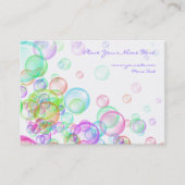 Carte De Visite Bulles de savon (Devant)