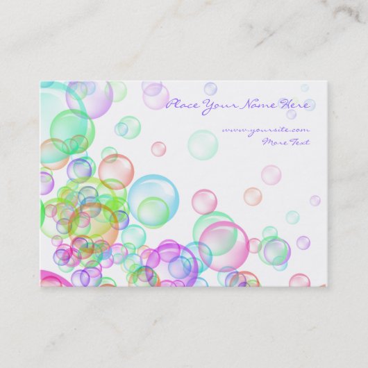 Carte De Visite Bulles de savon (Devant)