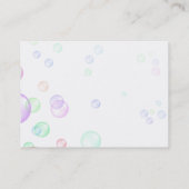 Carte De Visite Bulles de savon (Dos)