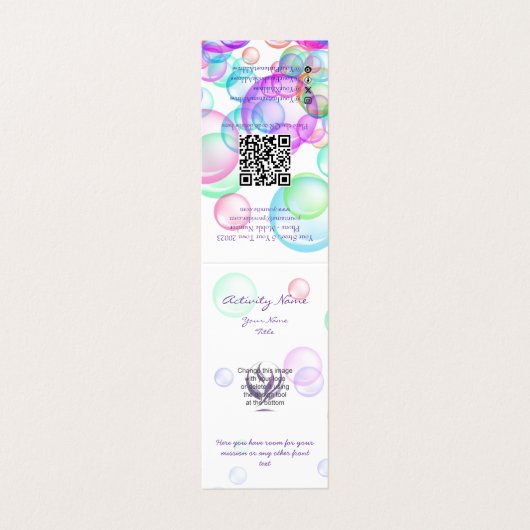 Carte De Visite Bulles de savon (Extérieur déplié)