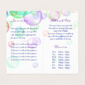 Carte De Visite Bulles de savon (Intérieur déplié)