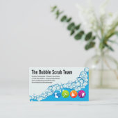 Carte De Visite Bulles de savon | Élimination des icônes de nettoy (Debout devant)
