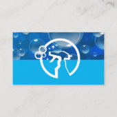 Carte De Visite Bulles de savon | Logo de la bouteille de Spray (Dos)