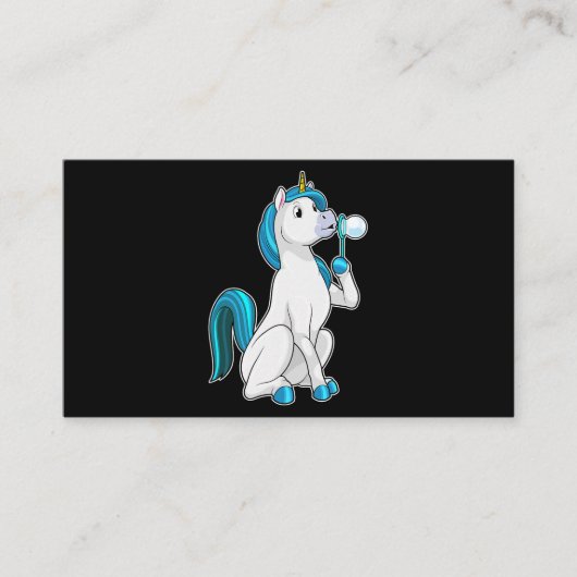 Carte De Visite Bulles de savon Unicorne (Devant)