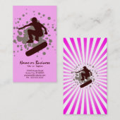 Carte De Visite bulles de skateboard (Devant / Derrière)