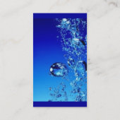 CARTE DE VISITE BULLES D'EAU BLEUE EAU FRAÎCHE CLAIRE NUMÉRIQUE RE (Dos)