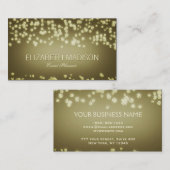 Carte De Visite Bulles élégantes de Champagne de confettis (Devant / Derrière)