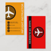 Carte De Visite Bulles EN VOL d'INSTRUCTEUR (Devant / Derrière)