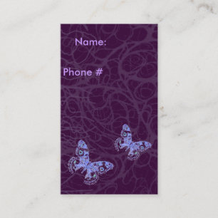 Carte De Visite Bulles et papillon