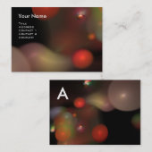 Carte De Visite BULLES QUANTUM 2 MONOGRAM Vibrant noir rouge (Devant / Derrière)