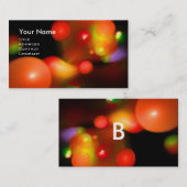 Carte De Visite BULLES QUANTUM 2 MONOGRAM Vibrant noir rouge (Devant / Derrière)