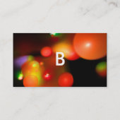 Carte De Visite BULLES QUANTUM 2 MONOGRAM Vibrant noir rouge (Dos)