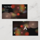 Carte De Visite BULLES QUANTUM 2 MONOGRAM Vibrant noir rouge (Devant / Derrière)