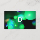 Carte De Visite BULLES QUANTUM 2 MONOGRAM Vibrant noir vert (Dos)