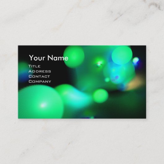 Carte De Visite BULLES QUANTUM 2 MONOGRAM Vibrant noir vert (Devant)